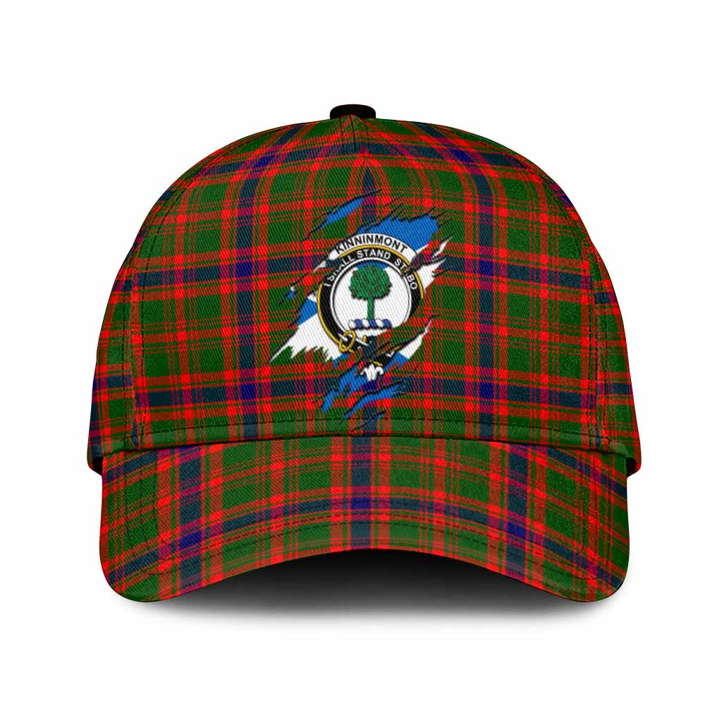 Kinninmont Tartan Classic Cap with Family Crest In Me Style