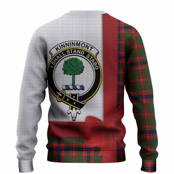 Kinninmont Tartan Crest Christmas Christmas Ugly Sweater Highland Cow Bagpipes Coquette Bow Style