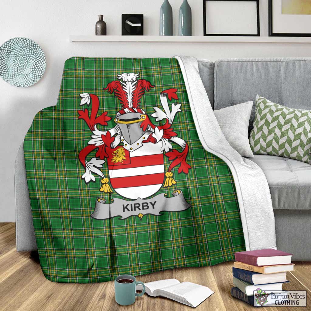 Kirby Irish Clan Tartan Blanket with Coat of Arms - Tartan Vibes Clothing