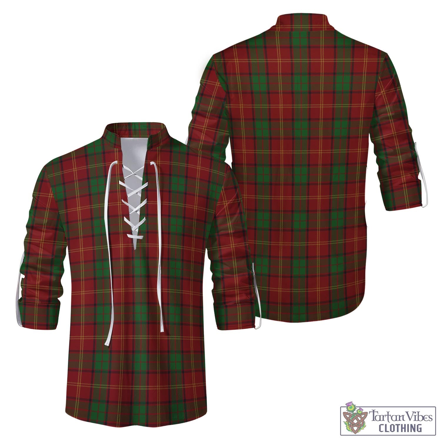 Kirk Tartan Men's Scottish Traditional Jacobite Ghillie Kilt Shirt Men - Tartan Vibes Clothing