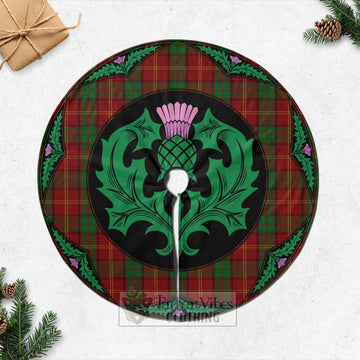 Tartan Vibes Clothing Kirk Tartan Christmas Tree Skirt Scottish Thistle Style