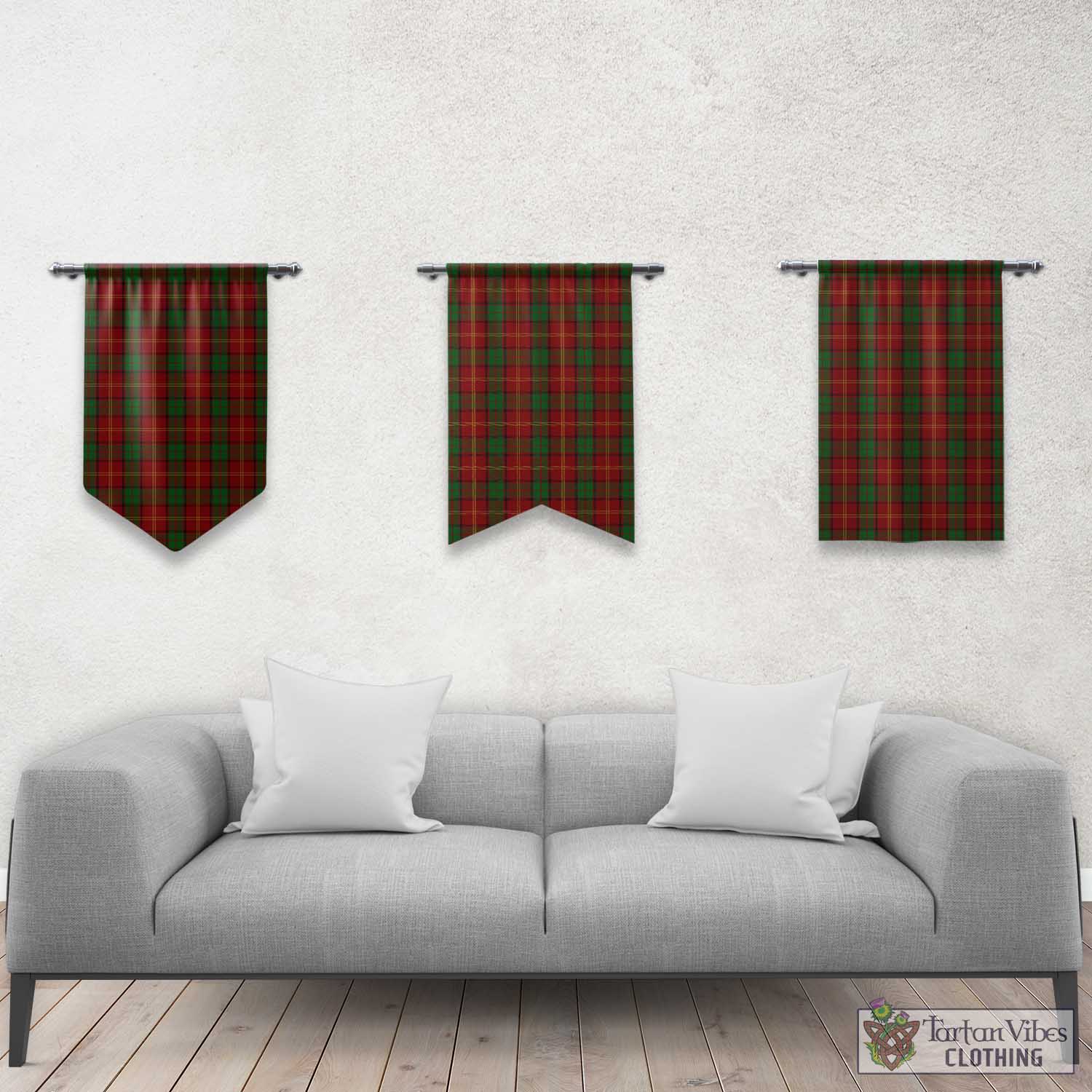 Kirk Tartan Gonfalon, Tartan Banner Rectangle - Tartan Vibes Clothing