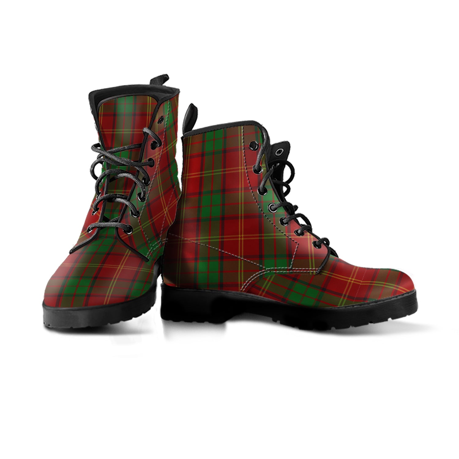 Kirk Tartan Leather Boots Men' Boots - Tartan Vibes Clothing