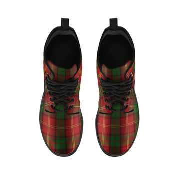 Kirk Tartan Leather Boots - Tartan Vibes Clothing