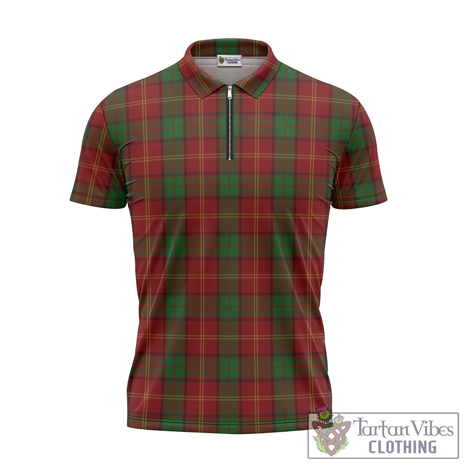 Kirk Tartan Zipper Polo Shirt - Tartan Vibes Clothing