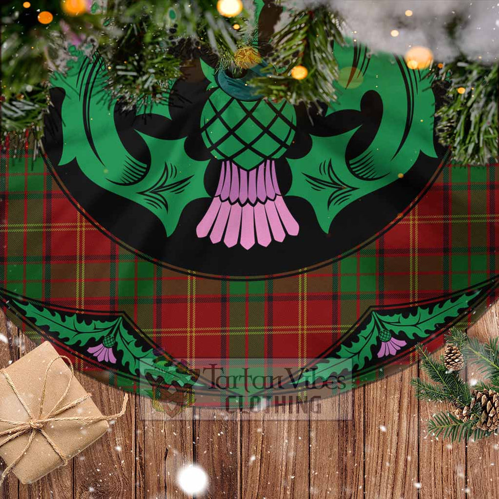Kirk Tartan Christmas Tree Skirt Scottish Thistle Style - Tartan Vibes Clothing