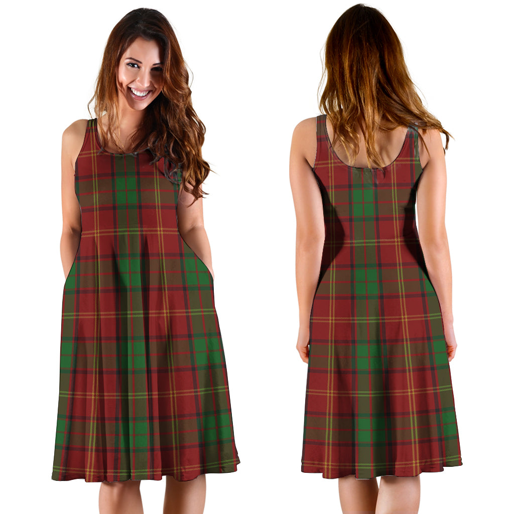 Kirk Tartan Sleeveless Midi Womens Dress - Tartan Vibes Clothing