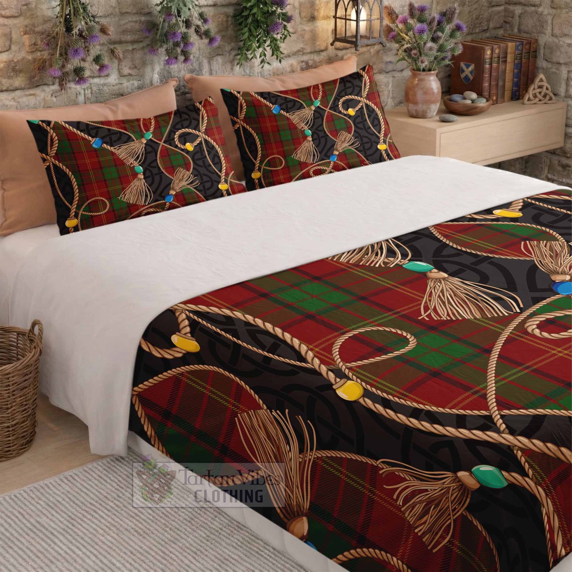 Kirk Scottish Tartan Twisted Ropes Stylized Bedding Set - Tartan Vibes Clothing