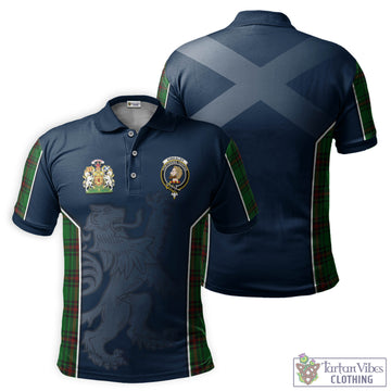 Kirkaldy Tartan Men's Polo Shirt with Family Crest and Lion Rampant Vibes Sport Style