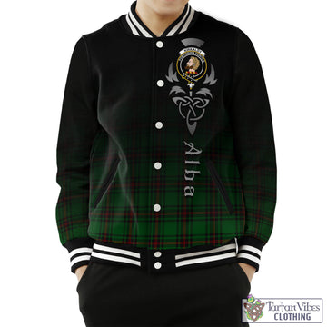 Kirkaldy Tartan Baseball Jacket Featuring Alba Gu Brath Family Crest Celtic Inspired