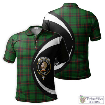 Kirkaldy Tartan Men's Polo Shirt with Family Crest Circle Style Kid - Tartan Vibes Clothing