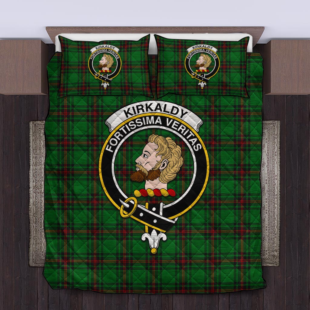 Kirkaldy Tartan Quilt Bed Set with Family Crest Twin - Tartanvibesclothing