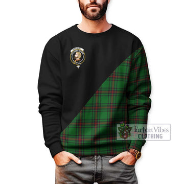 Kirkaldy Tartan Sweatshirt with Family Crest and Military Logo Style Unisex - Tartanvibesclothing Shop