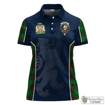 Kirkaldy Tartan Women's Polo Shirt with Family Crest and Lion Rampant Vibes Sport Style