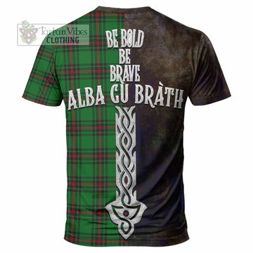 Kirkaldy Tartan Family Crest T-Shirt Alba Gu Brath Be Brave Lion Ancient Style