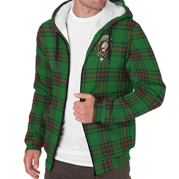 Kirkaldy Tartan Sherpa Hoodie with Family Crest