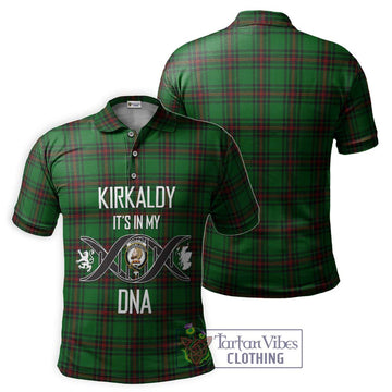 Kirkaldy Tartan Polo Shirt with Family Crest DNA In Me Style - Tartanvibesclothing Shop