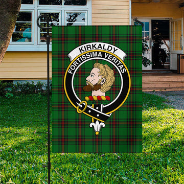 Kirkaldy Tartan Flag with Family Crest - Tartan Vibes Clothing