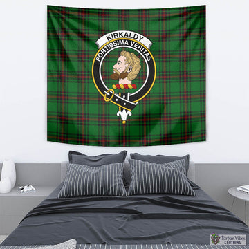 Kirkaldy Tartan Tapestry Wall Hanging and Home Decor for Room with Family Crest