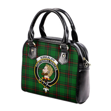 Kirkaldy Tartan Shoulder Handbags with Family Crest