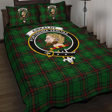 Kirkaldy Tartan Quilt Bed Set with Family Crest