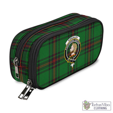 Kirkaldy Tartan Pen and Pencil Case with Family Crest