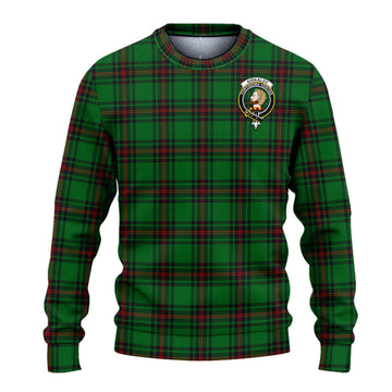 Kirkaldy Tartan Knitted Sweater with Family Crest - Tartanvibesclothing
