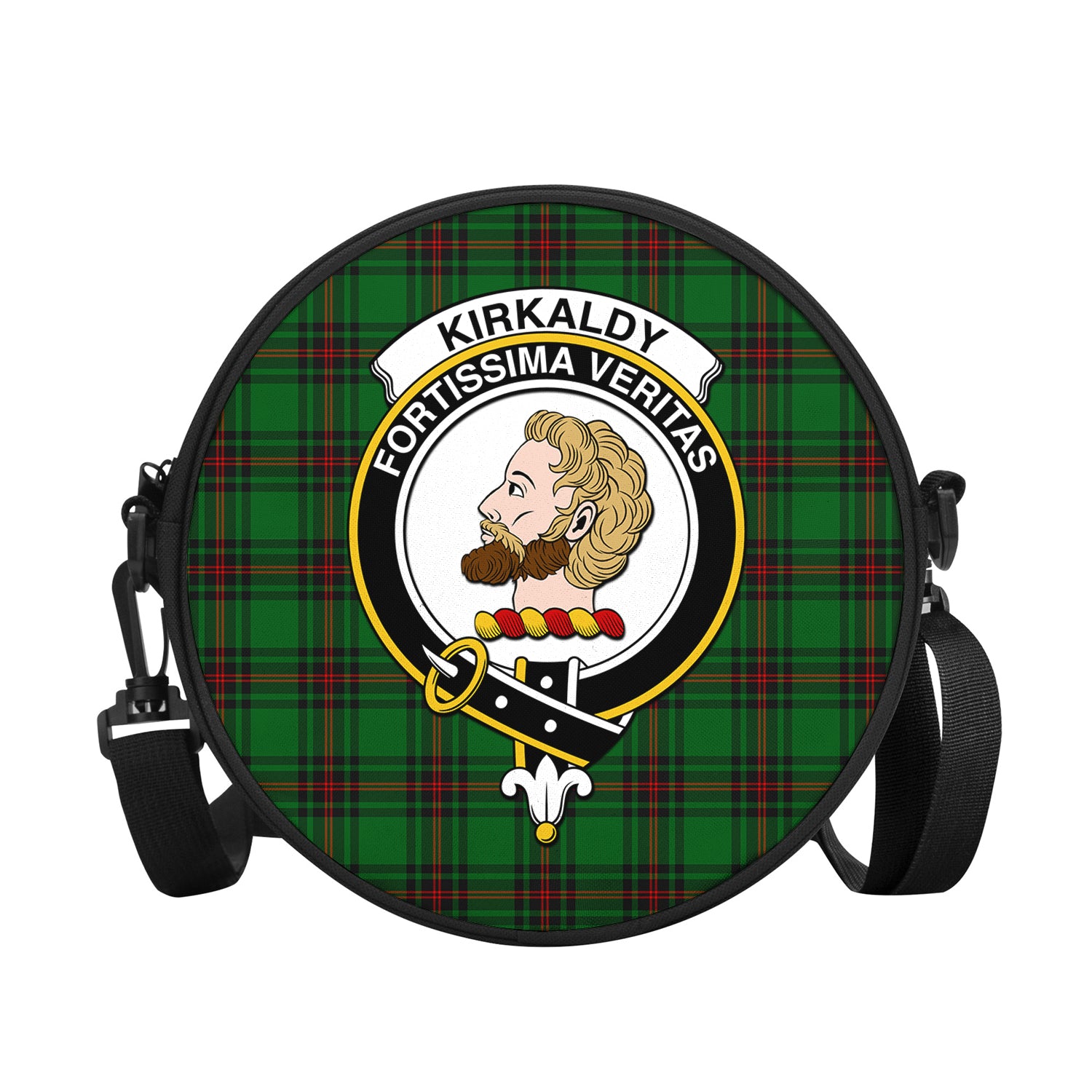 kirkaldy-tartan-round-satchel-bags-with-family-crest