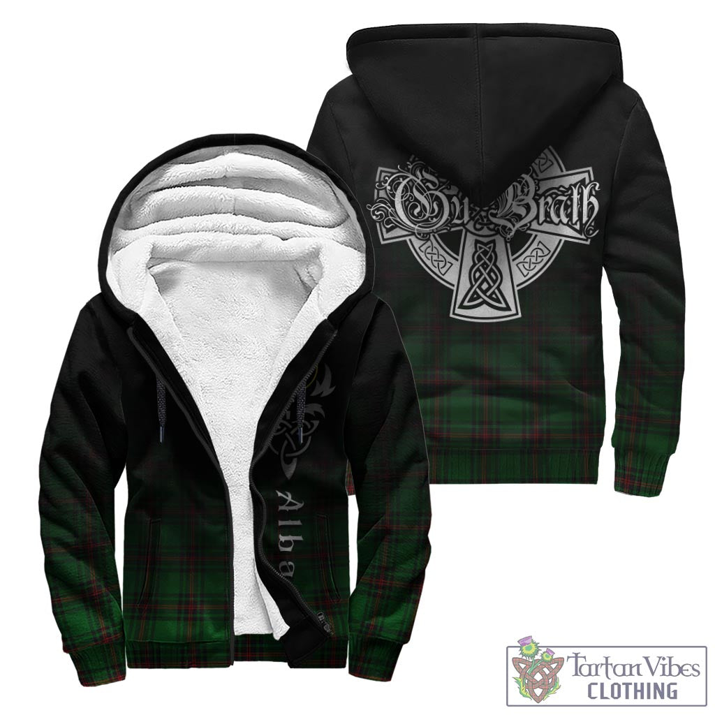 Tartan Vibes Clothing Kirkaldy Tartan Sherpa Hoodie Featuring Alba Gu Brath Family Crest Celtic Inspired