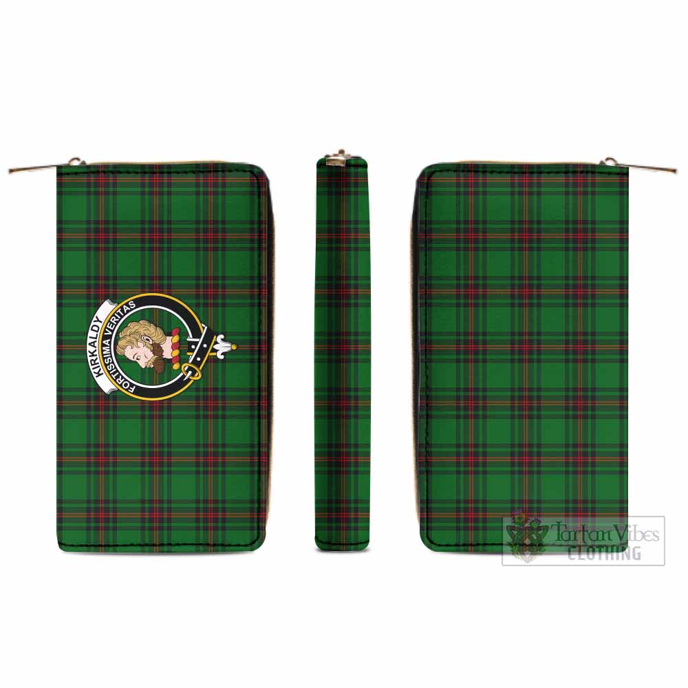 Tartan Vibes Clothing Kirkaldy Tartan Women's Leather Wallet with Family Crest