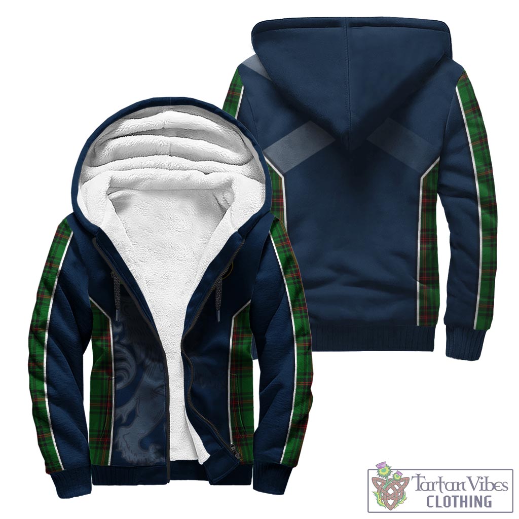 Tartan Vibes Clothing Kirkaldy Tartan Sherpa Hoodie with Family Crest and Lion Rampant Vibes Sport Style