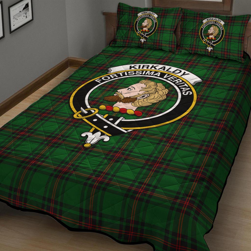Kirkaldy Tartan Quilt Bed Set with Family Crest - Tartan Vibes Clothing