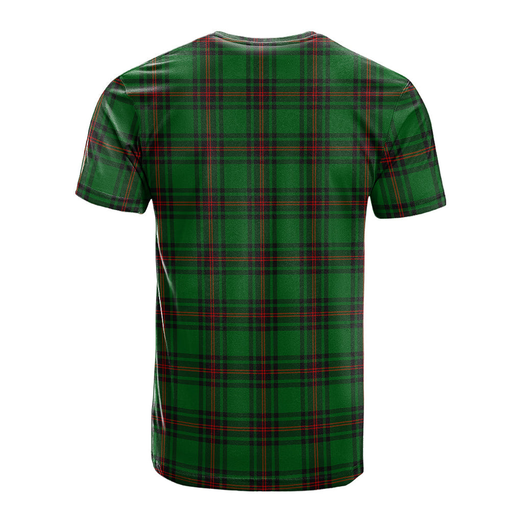 Kirkaldy Tartan T-Shirt with Family Crest - Tartan Vibes Clothing