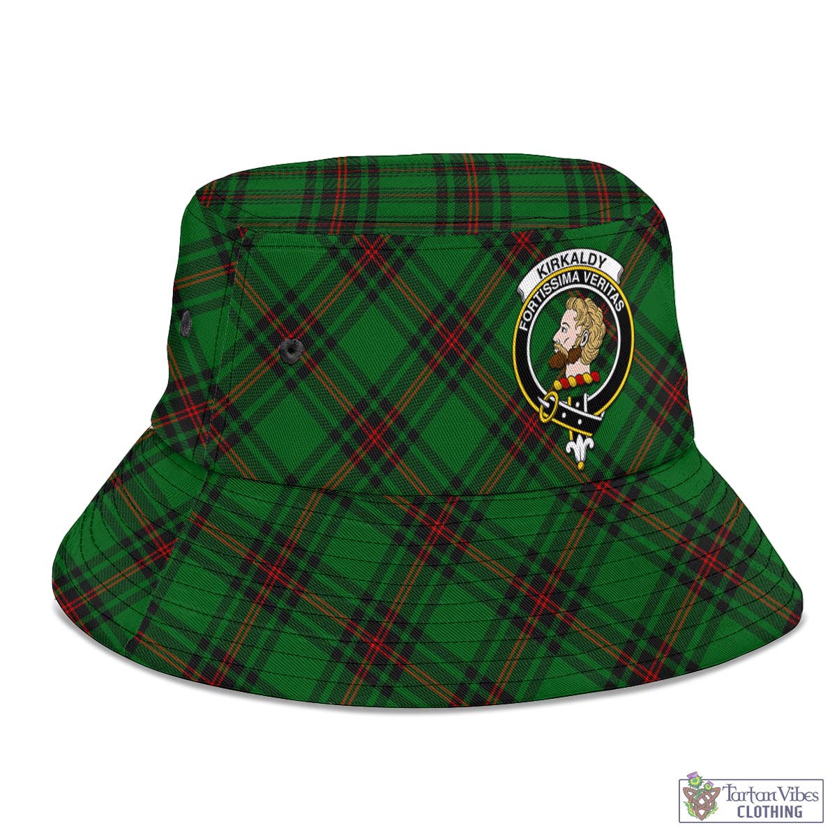 Tartan Vibes Clothing Kirkaldy Tartan Bucket Hat with Family Crest