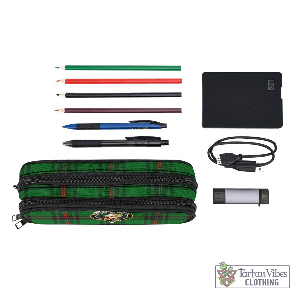 Tartan Vibes Clothing Kirkaldy Tartan Pen and Pencil Case with Family Crest