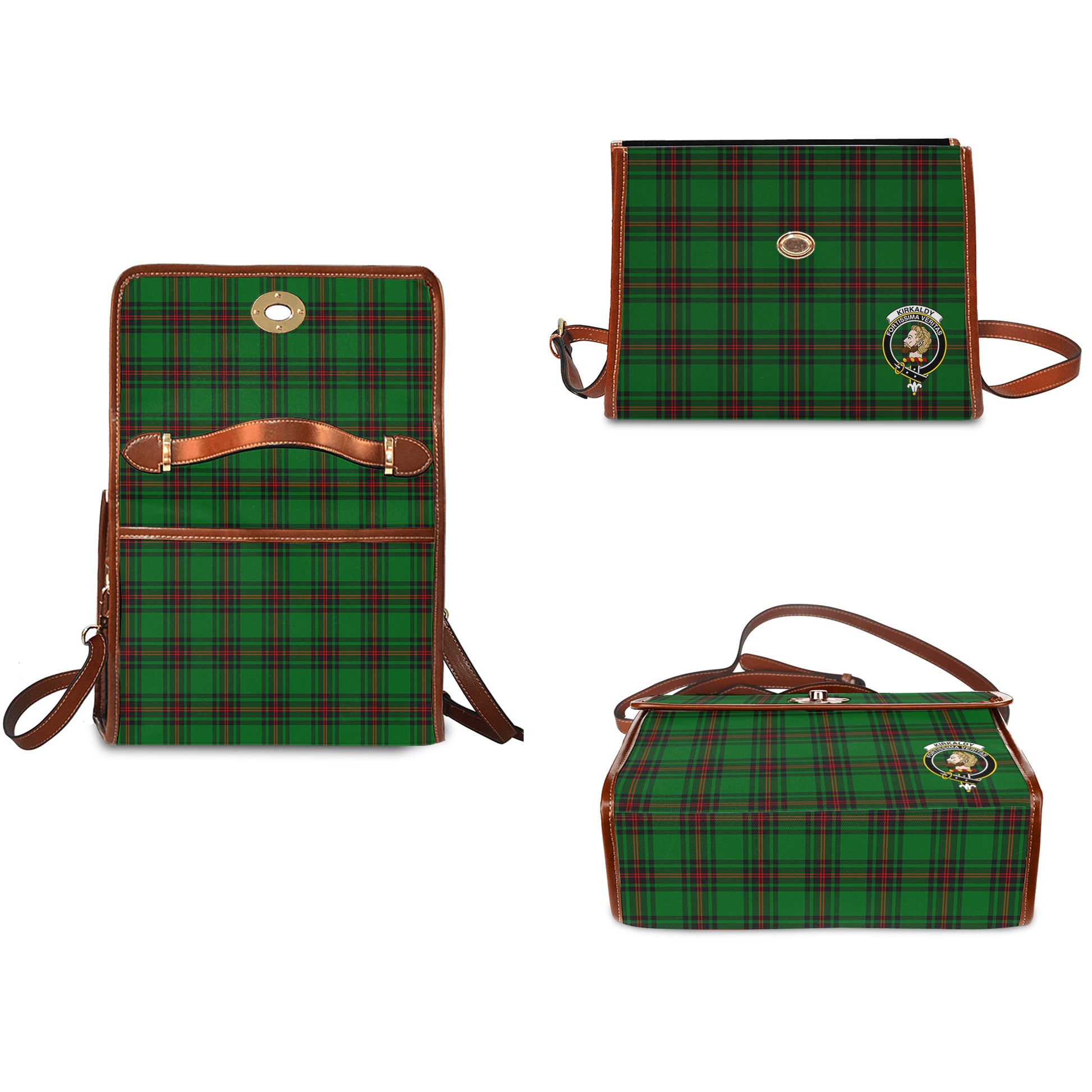 kirkaldy-tartan-leather-strap-waterproof-canvas-bag-with-family-crest