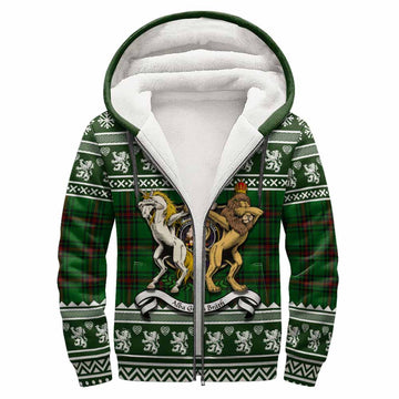 Kirkaldy Clan Tartan Crest Christmas Fleece Hoodie Coat of Arms Funny Style