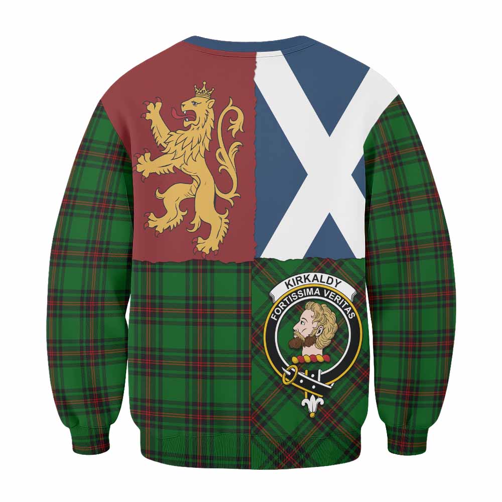 Kirkaldy Crest Tartan Sweatshirt with Lion Rampant Saltire Style