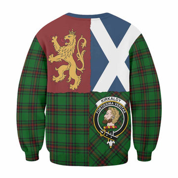 Kirkaldy Crest Tartan Sweatshirt with Lion Rampant Saltire Style