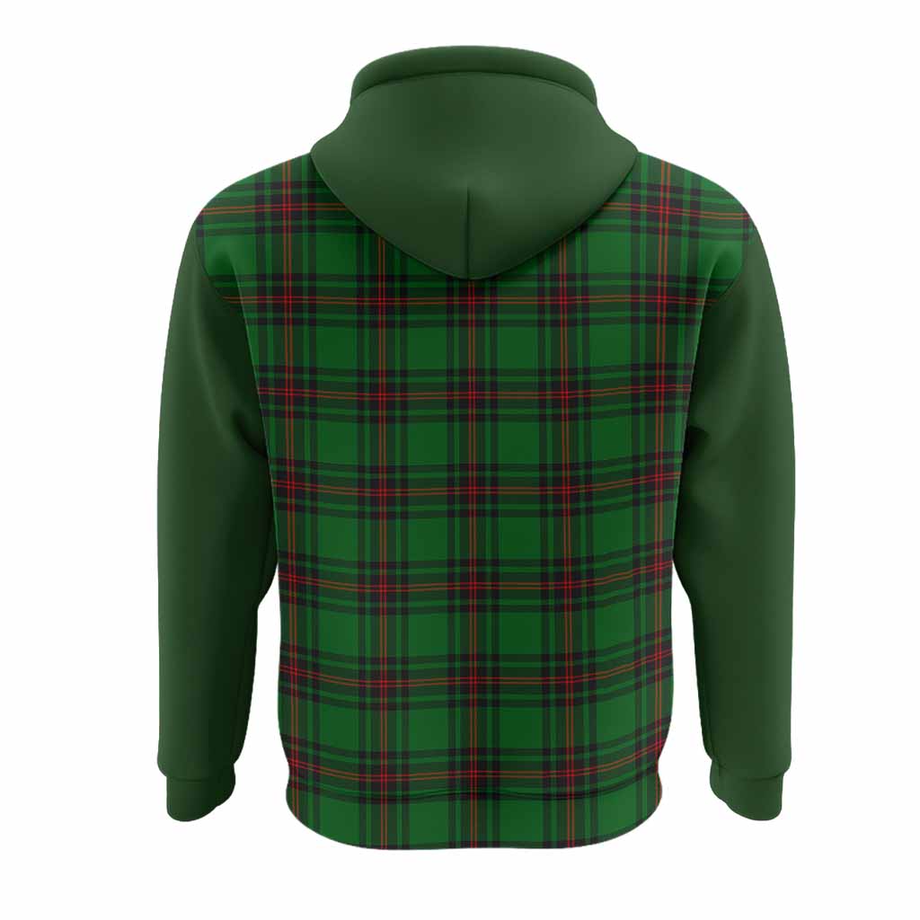 Kirkaldy Tartan Accent Hoodie with Family Crest