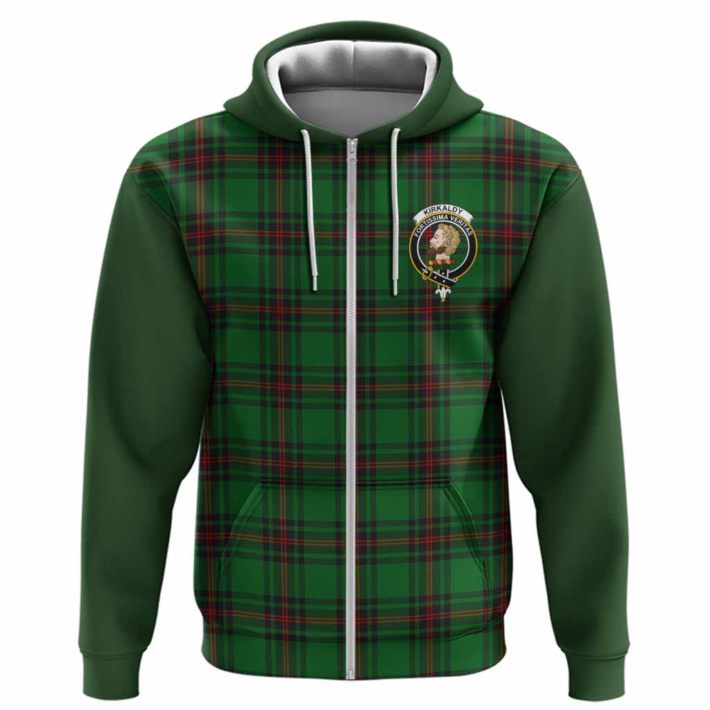 Kirkaldy Tartan Accent Hoodie with Family Crest