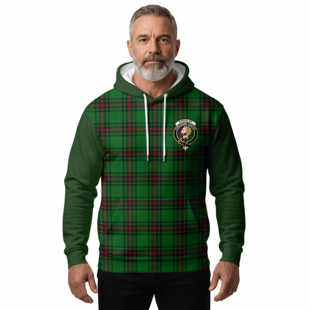 Kirkaldy Tartan Accent Hoodie with Family Crest