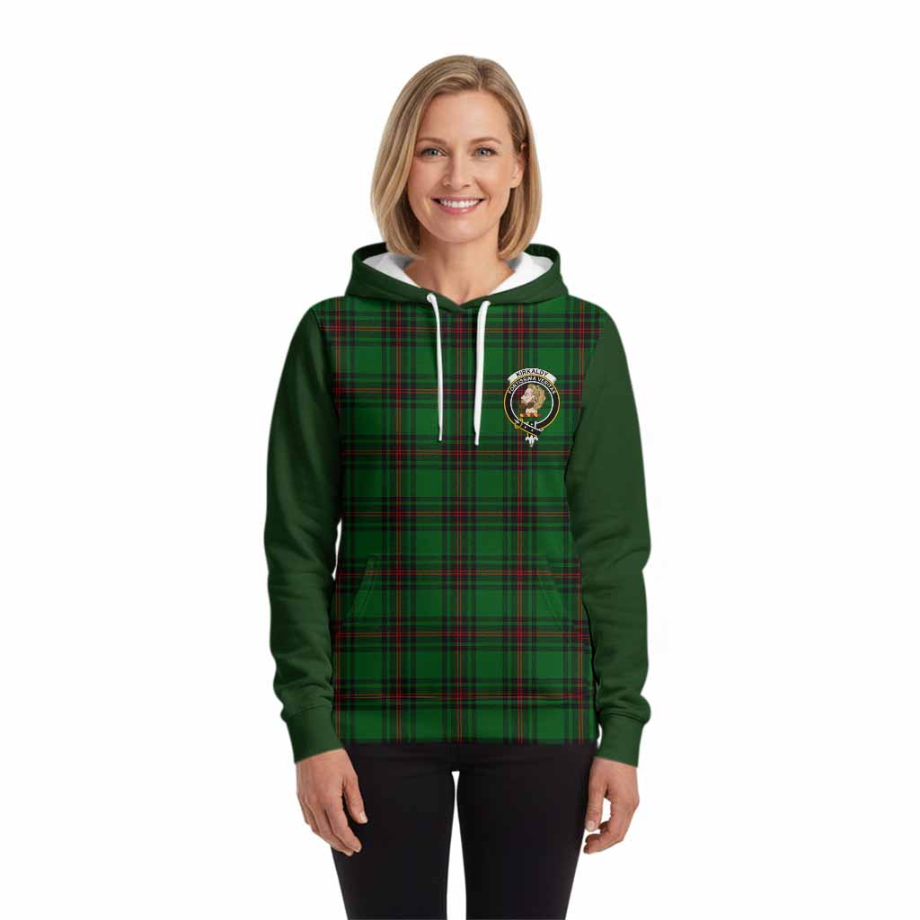 Kirkaldy Tartan Accent Hoodie with Family Crest