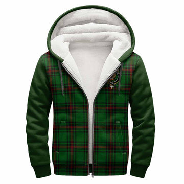 Kirkaldy Tartan Accent Sherpa Hoodie with Family Crest