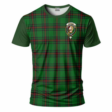 Kirkaldy Tartan Accent T-Shirt with Family Crest