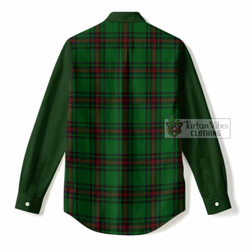 Kirkaldy Tartan Accent Women Casual Shirt with Family Crest