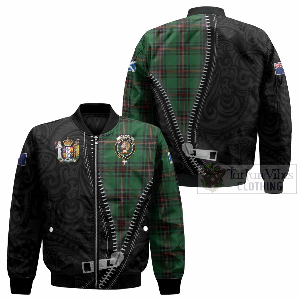 Kirkaldy Tartan Bomber Jacket New Zealand Pattern Unique Zipper Stylized
