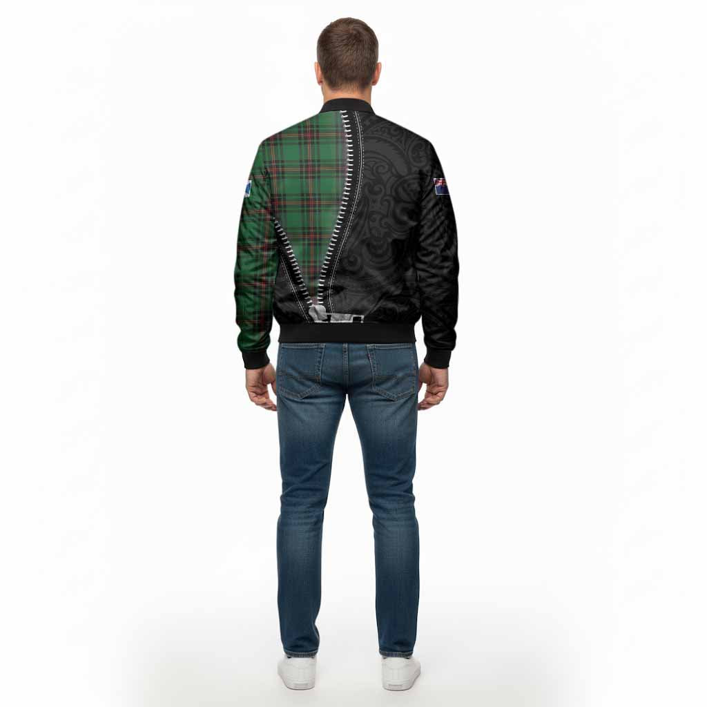 Kirkaldy Tartan Bomber Jacket New Zealand Pattern Unique Zipper Stylized