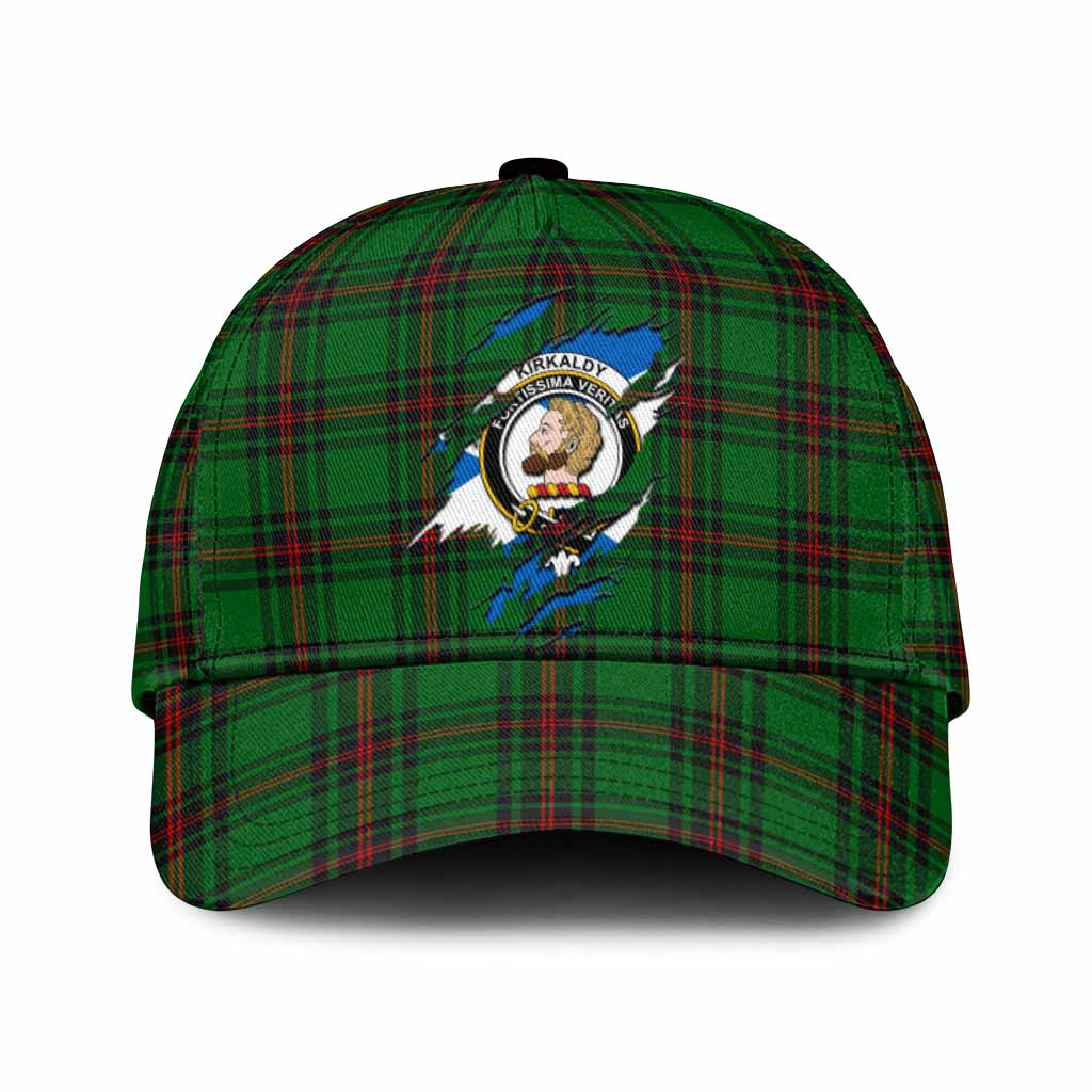 Kirkaldy Tartan Classic Cap with Family Crest In Me Style