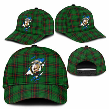 Kirkaldy Tartan Classic Cap with Family Crest In Me Style